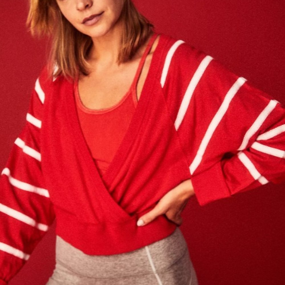 Free People Movement Aerial Striped Sweater NWT
